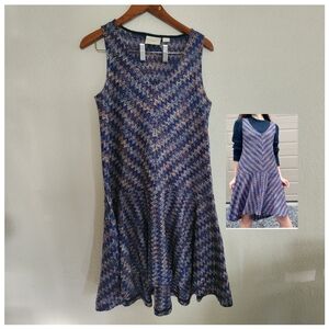 Maeve Anthropologie Maeve Westwater Knit Zig Zag Drop Waist Dress Size Small